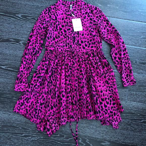 NWT ROBERT RODRIGUEZ LEOPARD PINK DRESS SIZE 2 - Picture 1 of 6